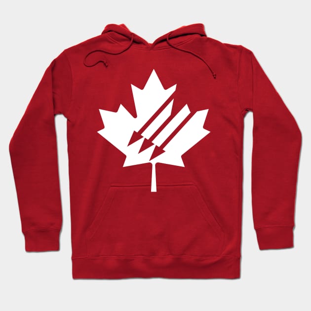 iron front canada white Hoodie by artburn